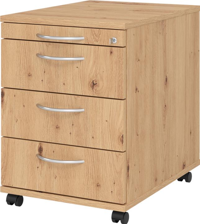 Produktbild Hammerbacher Rollcontainer 58cm, 3Schübe,Schloss BM Grap./A (42.80 x 58 x 59 cm)