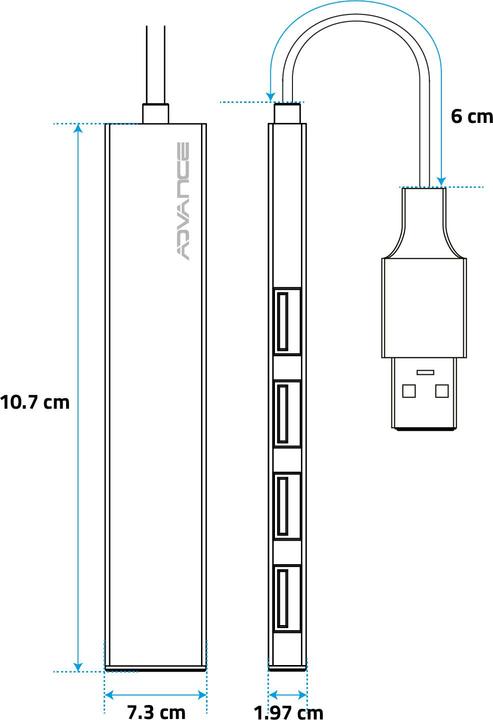 Actual product image Advance Xpand Smart (USB-A, 4 ports)