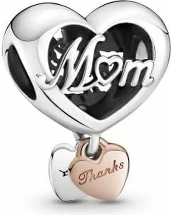 Immagine prodotto Pandora Rosa grazie alla mamma e ciondolo a forma di cuore (Argento 925)