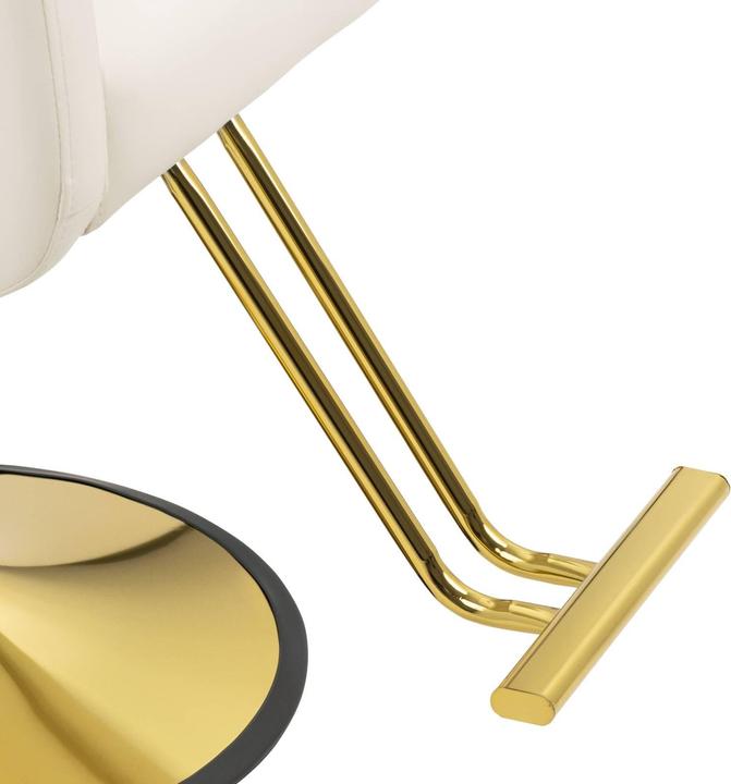 Actual product image Physa Salon Chair with Footrest - 55 - 65 cm - 180 kg - Cream