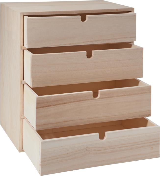 Produktbild VBS Schubladenbox, Rohholz, H 33,5 cm (20 cm, 5x)