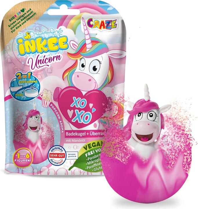 Image du produit Craze Balle de bain Inkee : Avec surprise - Licorne (Bombe de bain, 100 g)