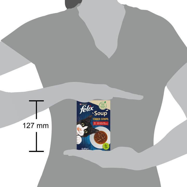 Produktbild Felix Soup Tender Strips Fleisch (Adult, 6 Stk., 324 g)