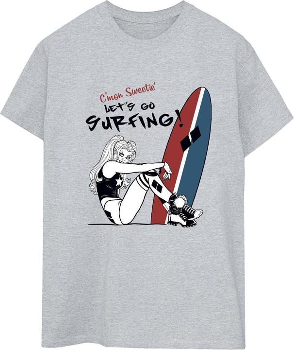 Produktbild Harley Quinn Let's Go Surfing Baumwolle Boyfriend TShirt (S)