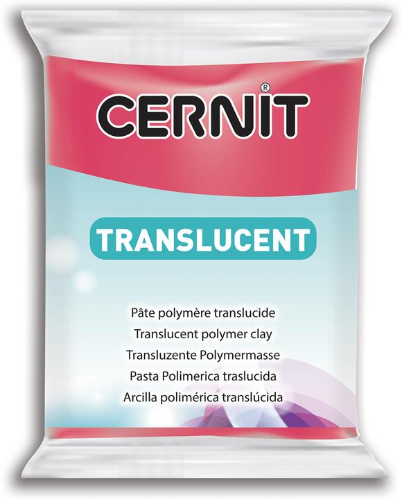 Actual product image Cernit 474 Translucent 56g ruby rød