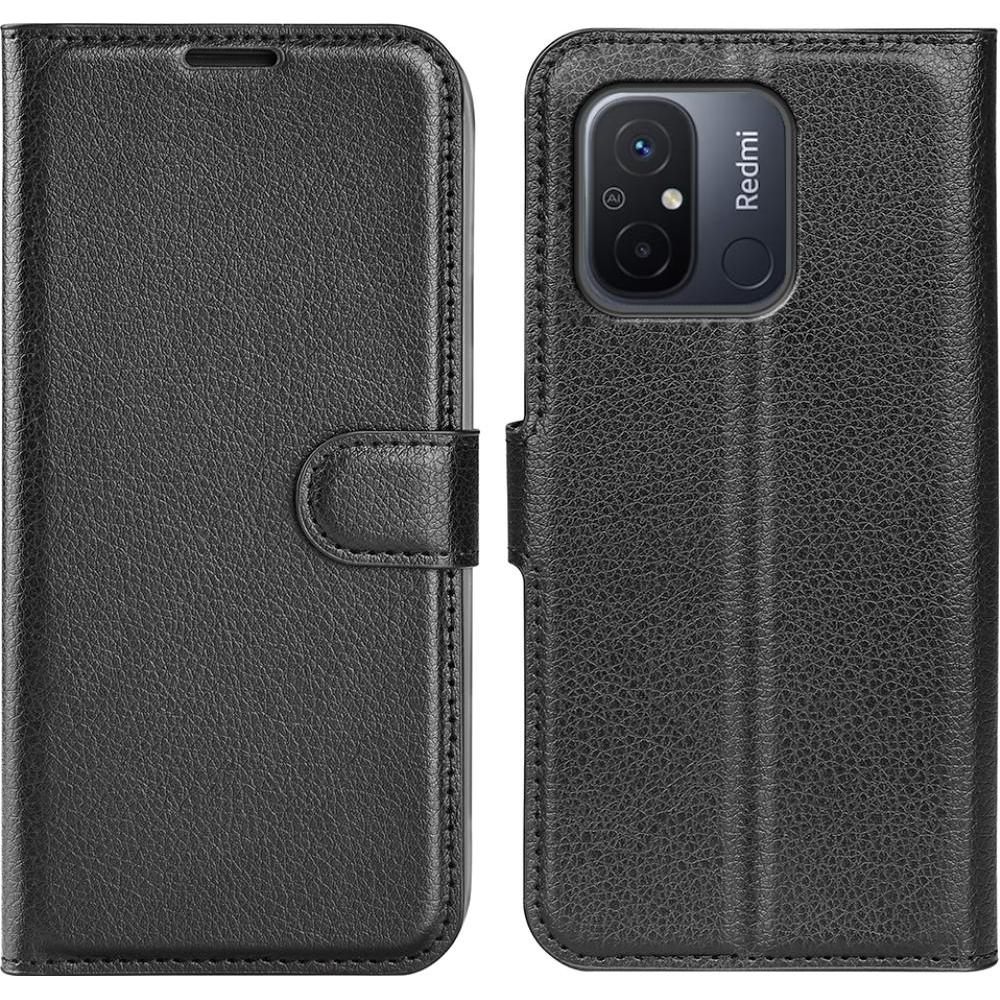 Screenguard Xiaomi Redmi 12C Leather Guard Lederhülle (Xiaomi Redmi 12C), Smartphone Hülle, Schwarz