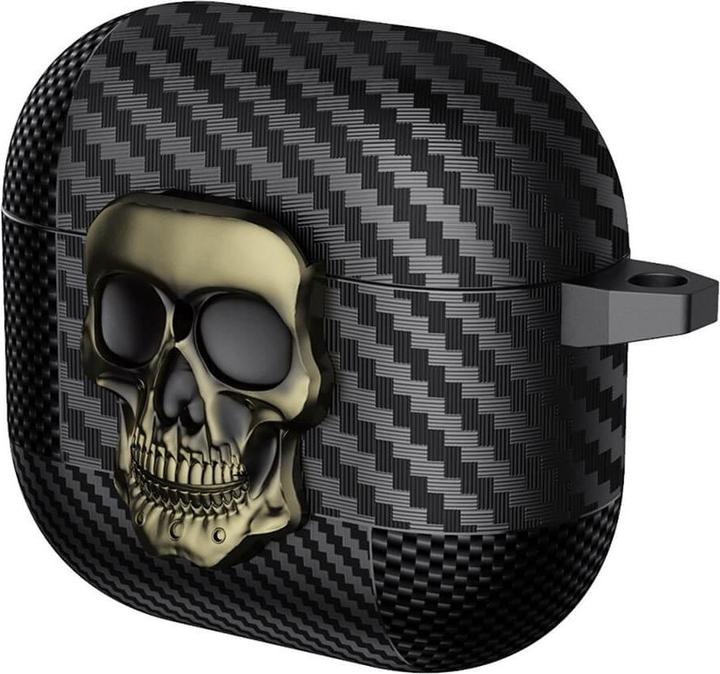 Produktbild Cover-Discount AirPods 4 Skull Schutzhülle mit Karabiner (Kopfhörer Hülle)