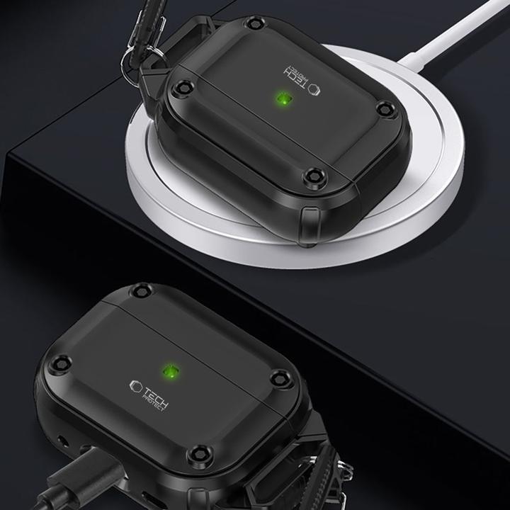 Produktbild Tech-Protect ROUGH HOOK Apple AIRPODS PRO 1 / 2 BLACK (Kopfhörer Hülle)
