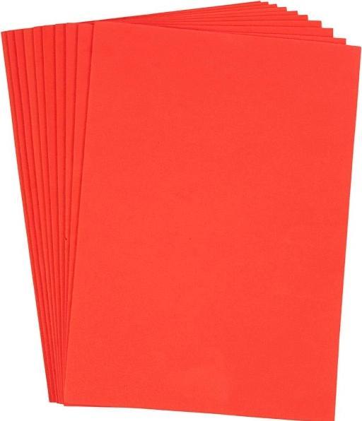 Actual product image Creativ Company EVA Foam Vellen Rood A4, 10pcs.