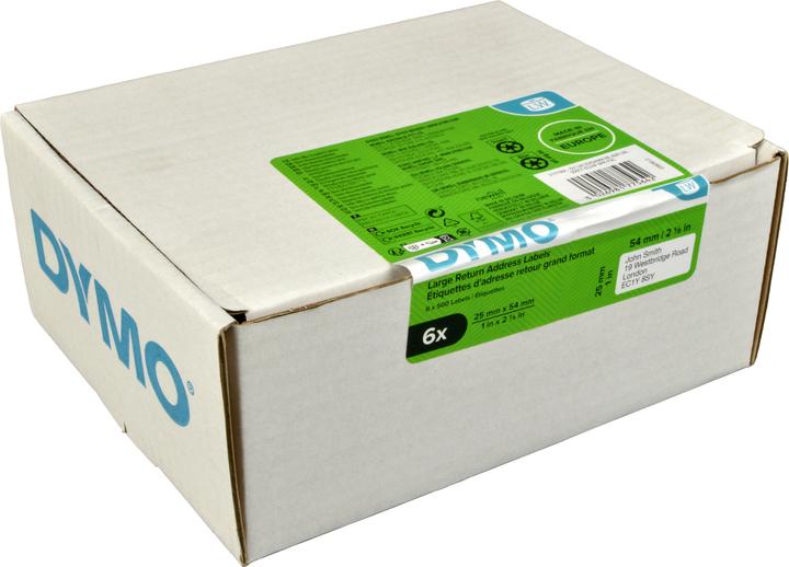 Actual product image Dymo LW return address labels large 500pcs/roll (2.50 cm)