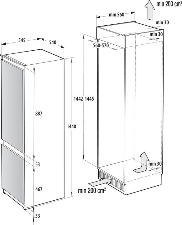 Actual product image Gorenje RKI514E21 (208 l)