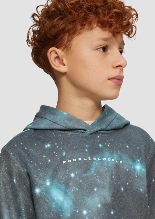 Produktbild s.Oliver Sweatshirt Hoodie mit All-over-Print (158, 164)