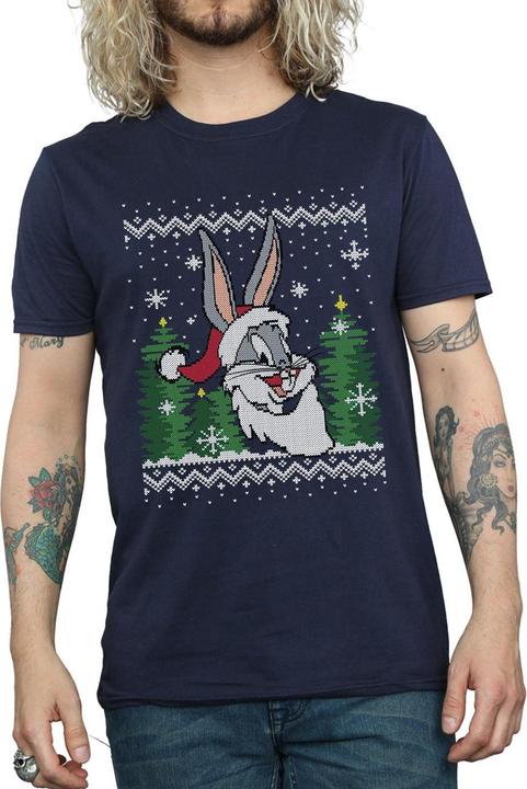 Immagine prodotto Looney Tunes Bugs Bunny Christmas Fair Isle Maglietta Uomo (S)