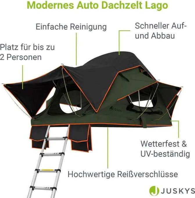 Produktbild Juskys Autodachzelt für 2 Personen Lago (Dachzelt, 43 kg, 2 Personen)