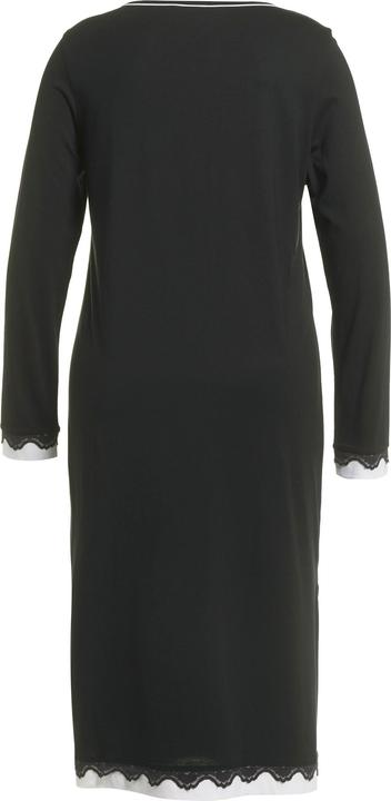 Image du produit Ulla Popken Chemise de nuit oversized, avec dentelle. Col rond et manches longues. (58)