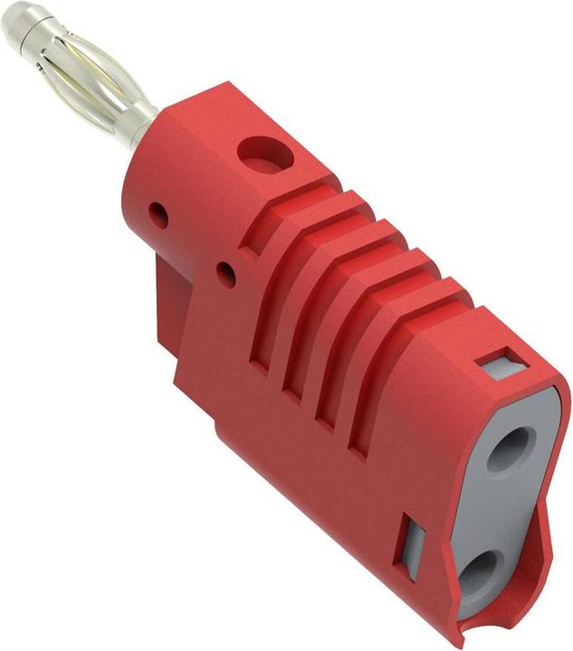 Actual product image Electro PJP 1080-CD1-R Banana plug Plug, straight Pin-Ø: 4 mm Red 1 pc.