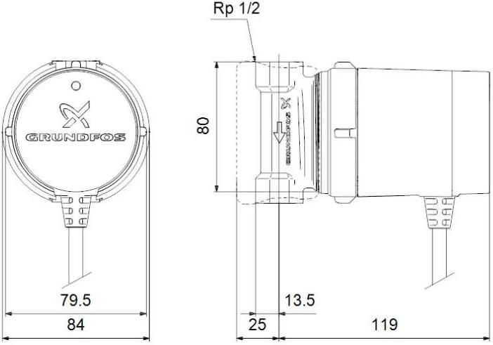 Immagine prodotto Grundfos UP 15-14 BPM (Pompa acqua sanitaria)