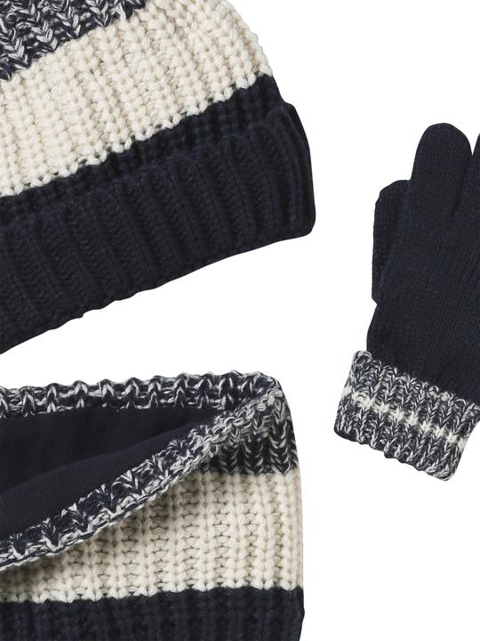 Actual product image Vertbaudet Jungen-Set: Mütze, Rundschal & Handschuhe, Colorblock (98, 86)