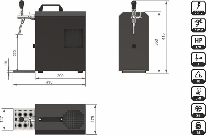 Produktbild Ich-zapfe Set - Bierzapfanlage JET 30K, 1-leitig, 35 L/h