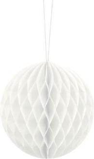 Actual product image Partydeco Honeycomb ball, white, 10cm (1 pkt / 1 pc.) (1 pcs.)