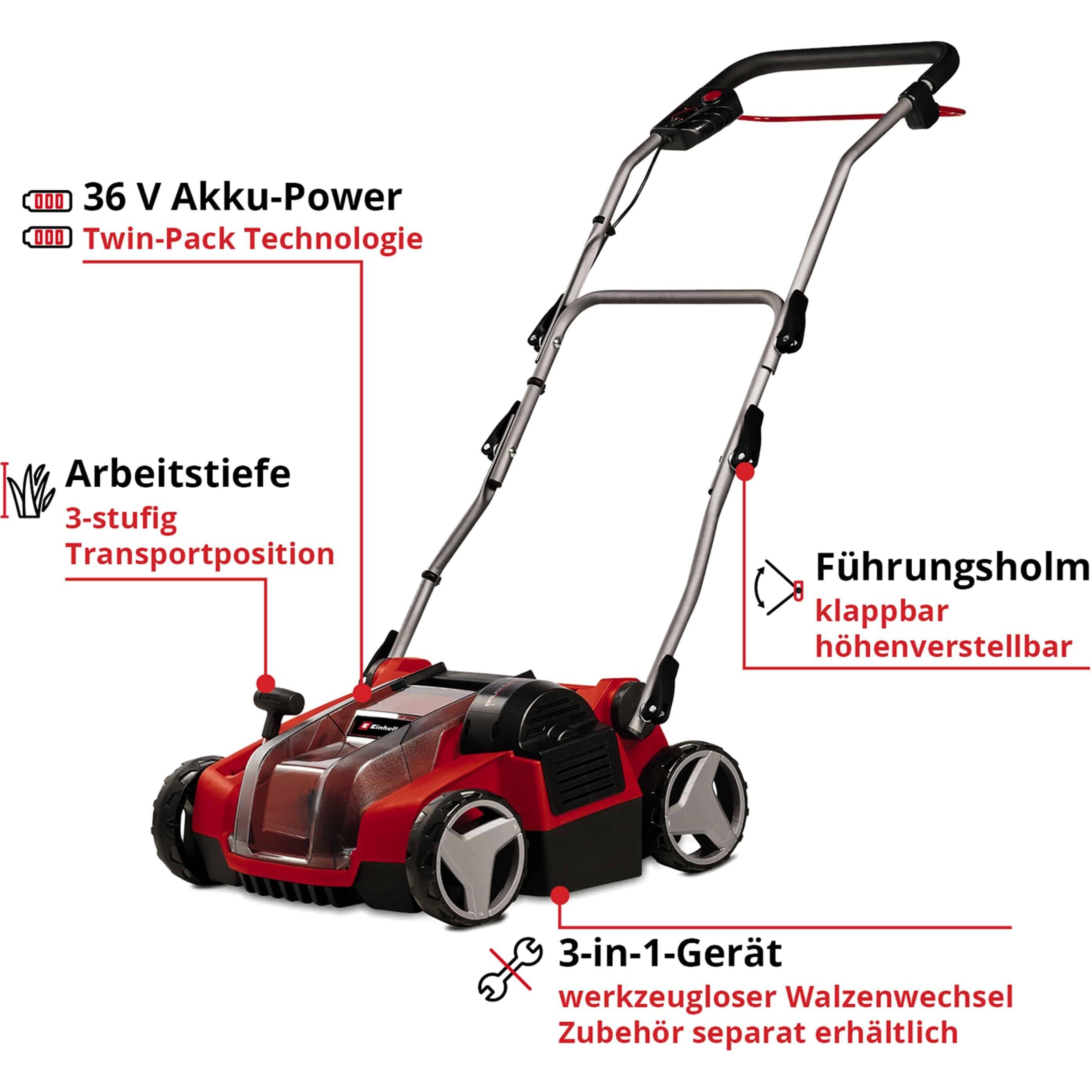 Einhell, Arieggiatore, GE-SC 36/35 Li - Arieggiatore scarificatore a batteria Solo