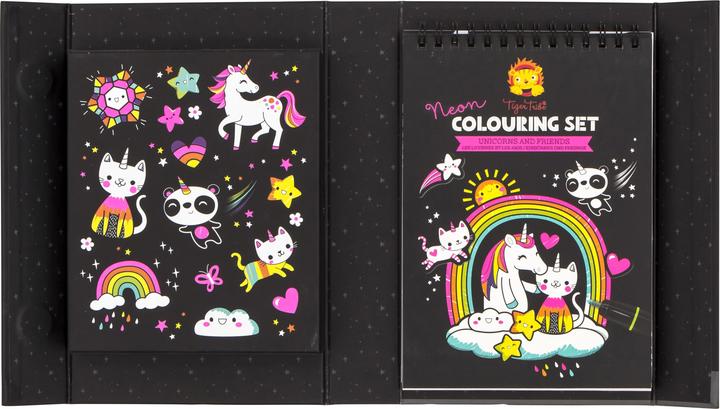 Actual product image Tiger Tribe 3760258 Neon Colouring Sets/Uorn&Friend watercolor kits, colorful