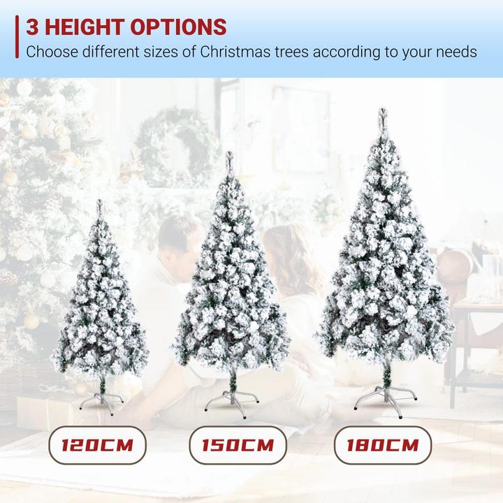 Actual product image Ozavo Christmas tree with snow (150 cm)