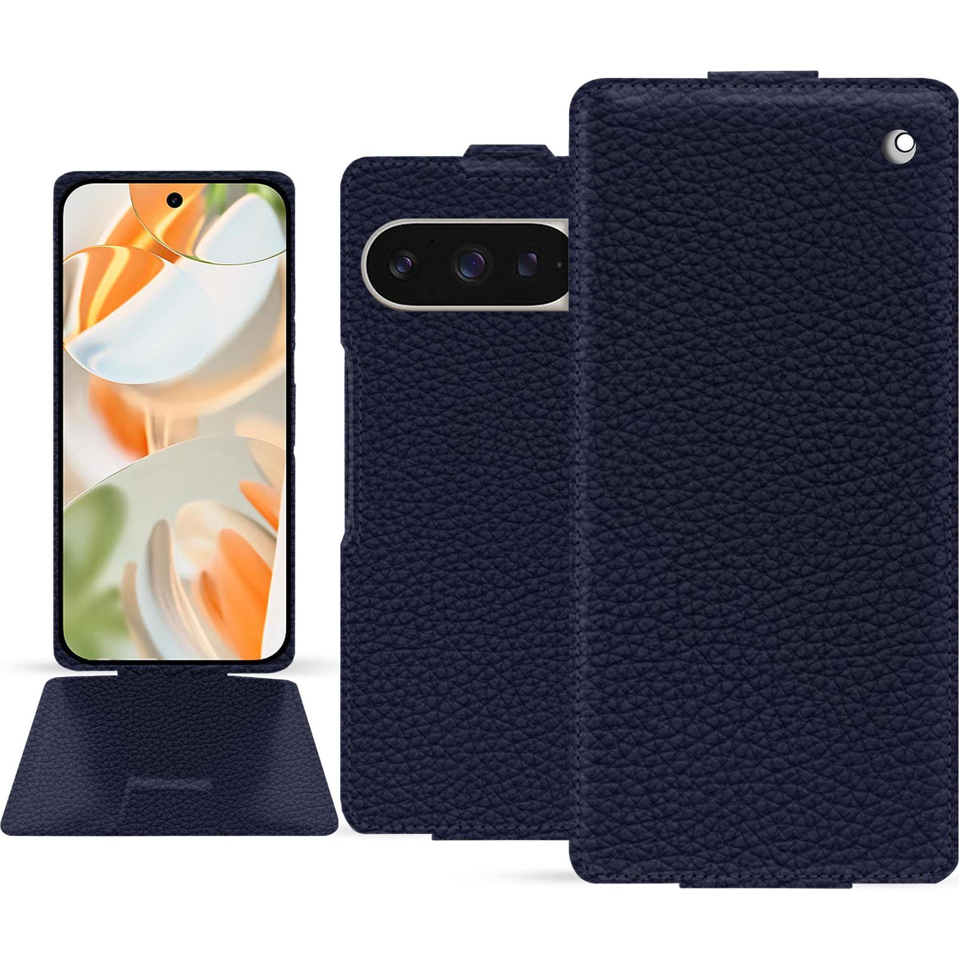 Thumbnail - Noreve Lederschutzhülle vertikal (Google Pixel 9 Pro Fold), Smartphone Hülle, Violett