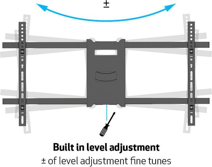 Image du produit Multibrackets Support mural 37" - 70", noir, métal, max.45kg (Mur, 45 kg, 37" - 70")