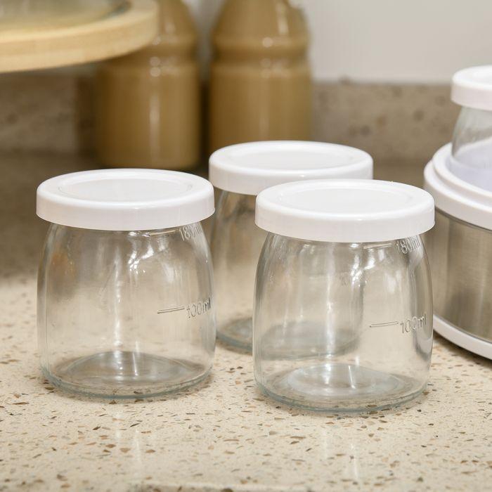 Image du produit Swisshandel24 Yaourtière Yaourtière avec minuterie de 48 heures, avec réglage de la température, 7 verres de 180