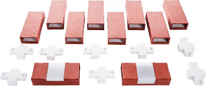 Produktbild HTI-Living Beeteinfassung 230 cm Ziegelstein mit Beleuchtung (233 cm)