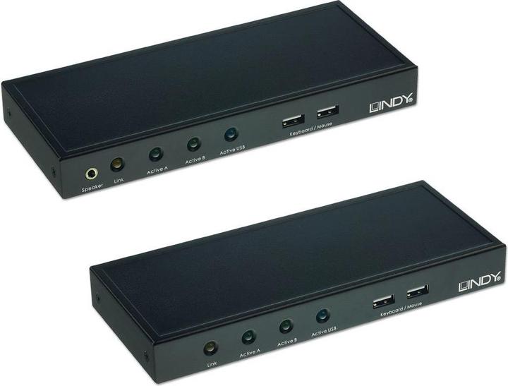 Lindy Dual VGA KVM Extender USBAudio 2xCat.5, / USB: mouse&kbd.