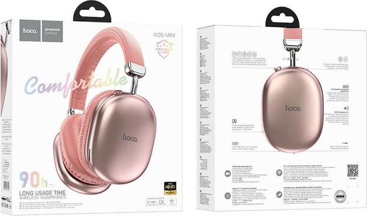 Produktbild Hoco W35 Max Joy Kabelloses Bluetooth In-Ear-Headset Rosa (90 h, Kabellos)