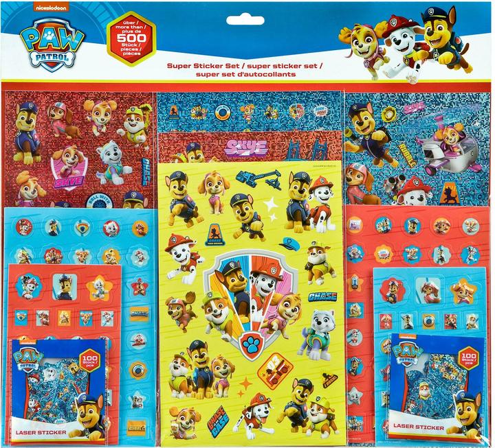 Produktbild Undercover Paw Patrol Super Sticker Set (500 Sticker)