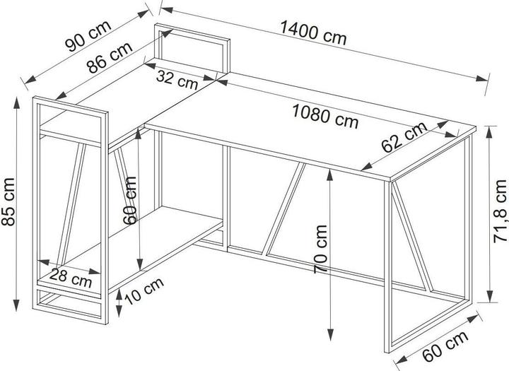 Produktbild Kalune Design Lissa (140 x 90 x 85 cm)