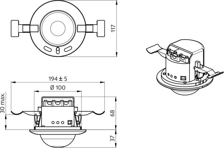 Produktbild BEG det.mov/pres-i.crep – Bewegungsmelder Präsenz pd4-m-daa4g-ft (24 m)