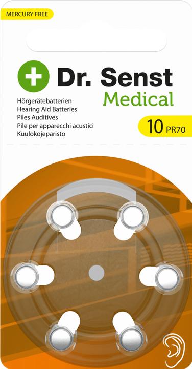Produktbild Dr. Senst 1x6 Medical Hörgeräte Batterien Typ 10 (6 Stk., CR2032)