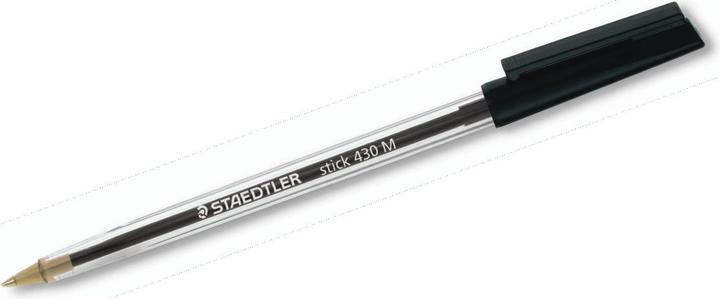 Image du produit Staedtler ® Stylo à bille jetable stick 430 0,35mm noir modèle à capuchon indélébile (Noir, 1 x)