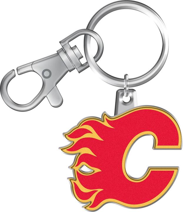 Actual product image Inglasco Calgary Flames NHL Logo Keyring