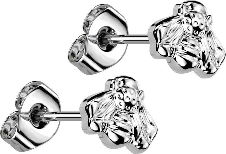 Produktbild Star Piercing Threadless Ohrstecker silber Biene (ohne Messing, Titan)