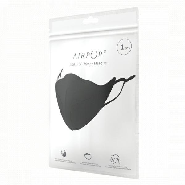 Image du produit AirPop Masque d'hygiène Light SE 1 pièce, noir (1 x)