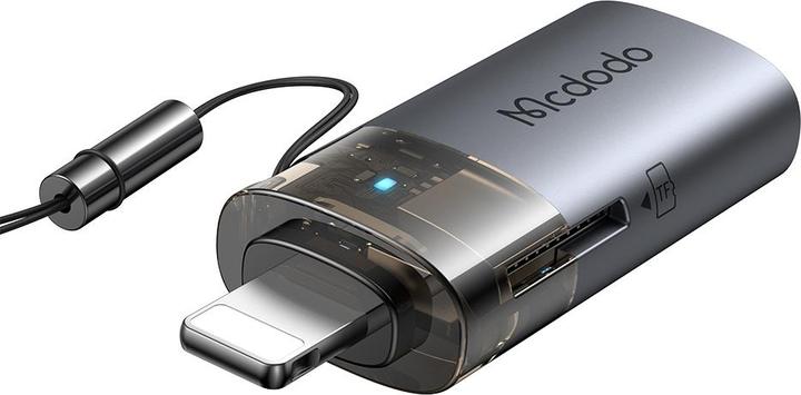 Produktbild Mcdodo - 2-in-1 USB-A auf Lightning Adapter mit TF-Kartenleser (Lightning, USB-A, MicroDot)