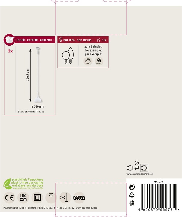 Actual product image Paulmann Pendelleuchte URail Sarrasani (E14)