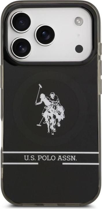 Productafbeelding U.S. Polo US Polo DH and Bottom Stripe Logo MagSafe Case for iPhone 17 Pro Black (Apple iPhone 17 Pro)