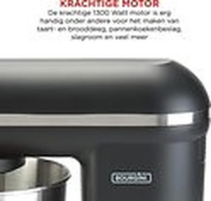 Produktbild Bourgini Classic Kitchen Chef Zwart - Keukenmachine - Keukenmixer (1300 W)