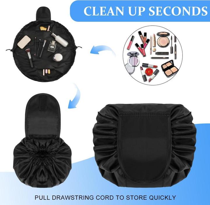 Produktbild Only-Bags.Store Make-up-Tasche mit grosser Kapazität und Kordel, tragbare Reise-Make-up-Tasche