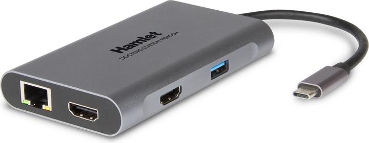 Immagine prodotto Hamlet HDKC-PD400H replicatore di porte e docking station per notebook Cablato USB 3.2 Gen 1 (3.1 Ge (USB-C)