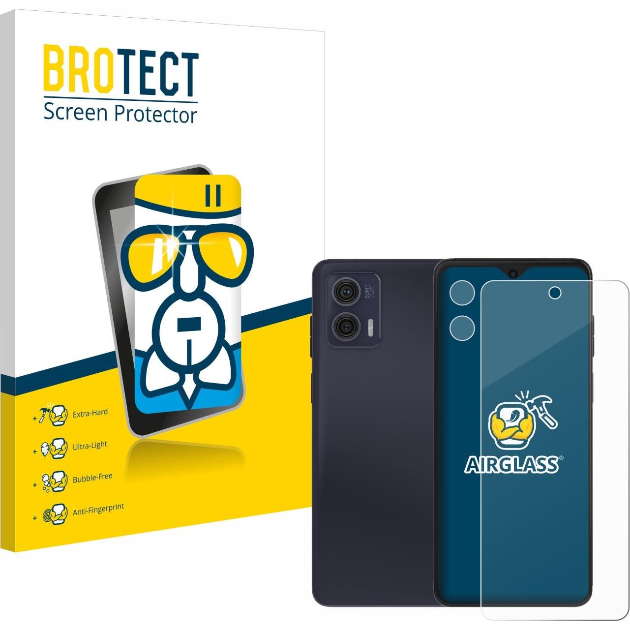 BROTECT AirGlass Panzerglasfolie (1 Stück, Motorola Moto G73), Smartphone Schutzfolie, Transparent