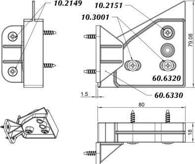 Actual product image Werkstarck Fascia bend fitting HENKE for tall integrated dishwashers (1 pcs.)