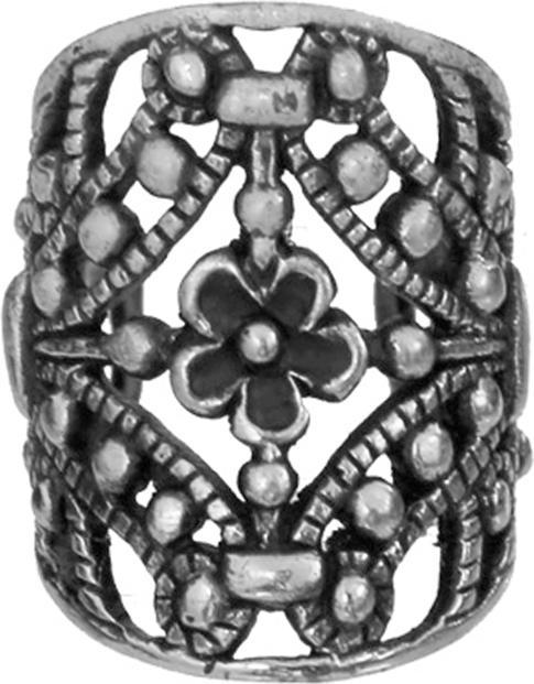 Produktbild Star Piercing Ear Cuff silber Schild Blume im Vorhang (Messing)